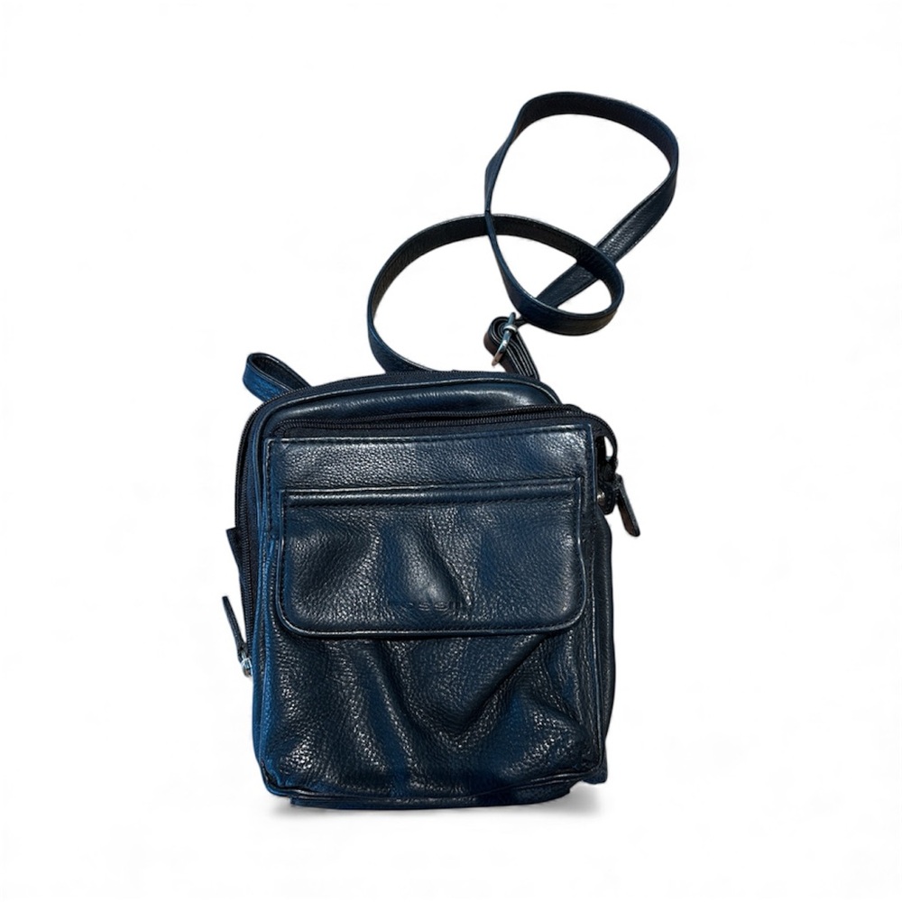 Fossil Black Leather Crossbody Bag